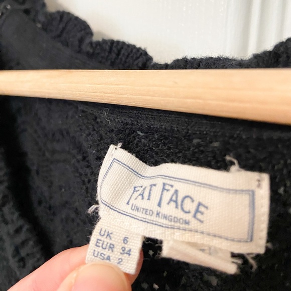 Fat Face Crochet Vienna 100% Cotton Knit Short Sleeve Blouse Top - Picture 9 of 11